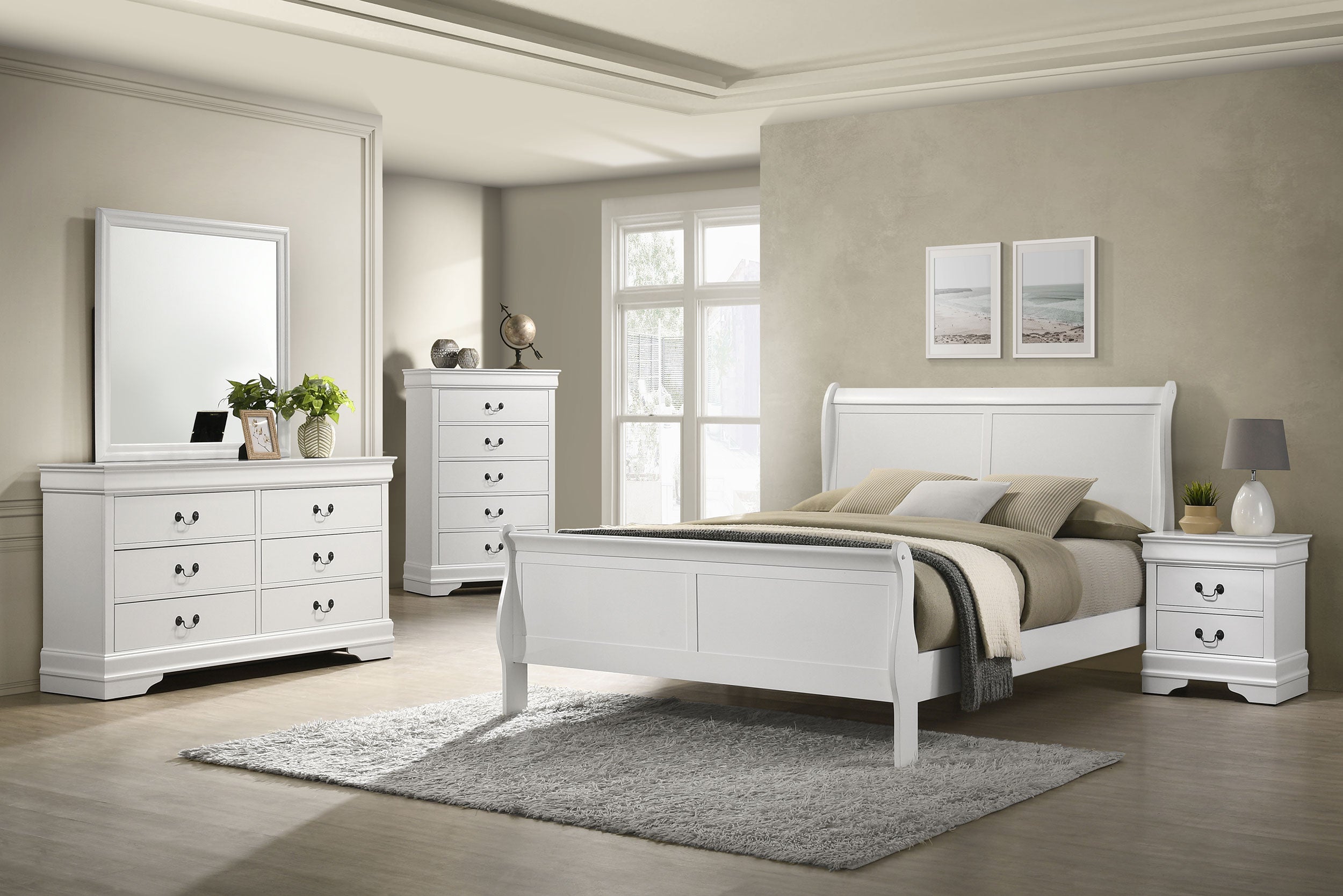 Louis Philippe Bedroom Set Cappuccino