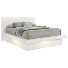 Jessica California King LED Storage Bookcase Bed Cappuccino