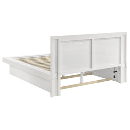 Jessica 5-piece Queen LED Bedroom Set Snow White