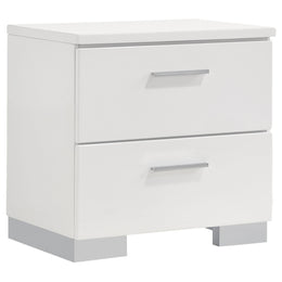 Felicity California King Bedroom Set White Gloss