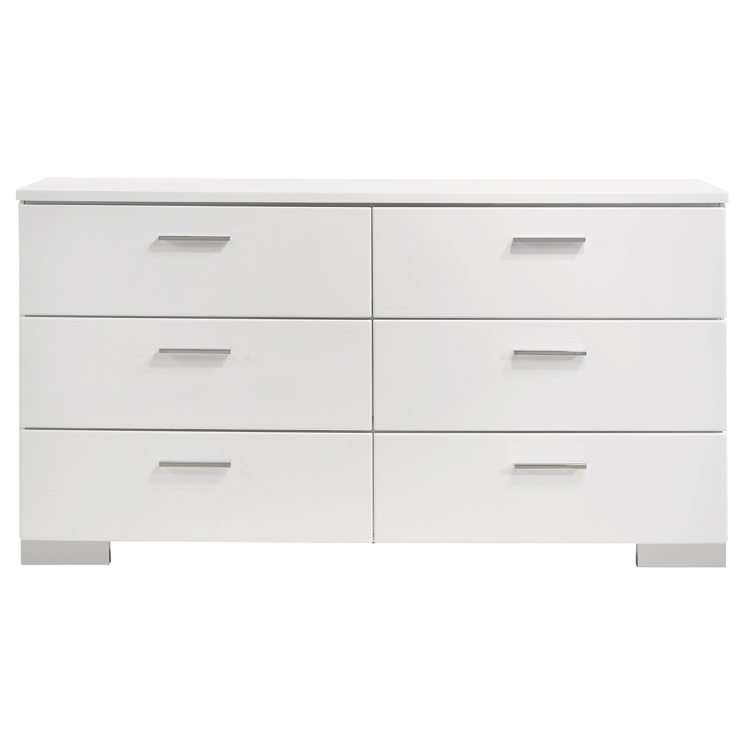 Felicity California King Bedroom Set White Gloss
