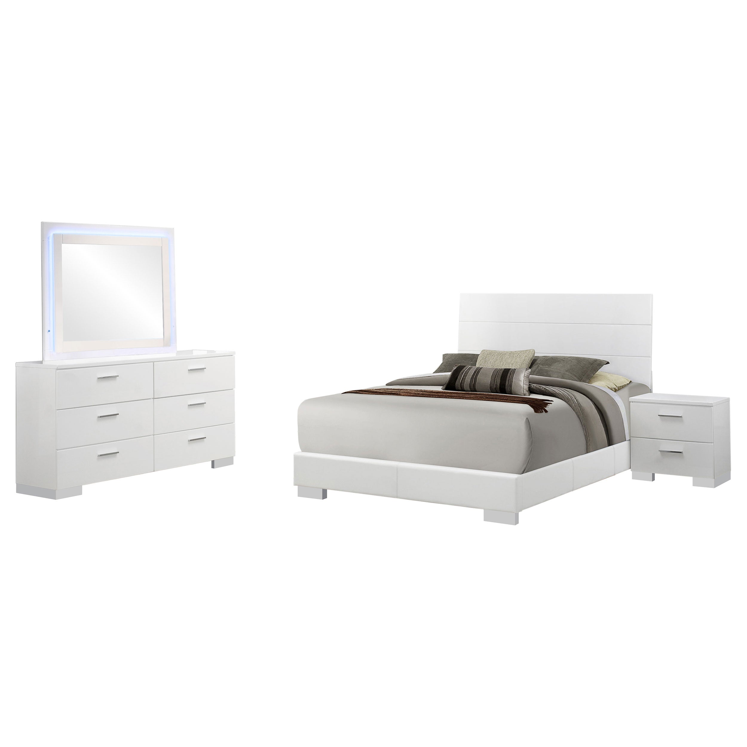 Felicity Bedroom Set White High Gloss