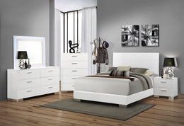Felicity Bedroom Set White High Gloss