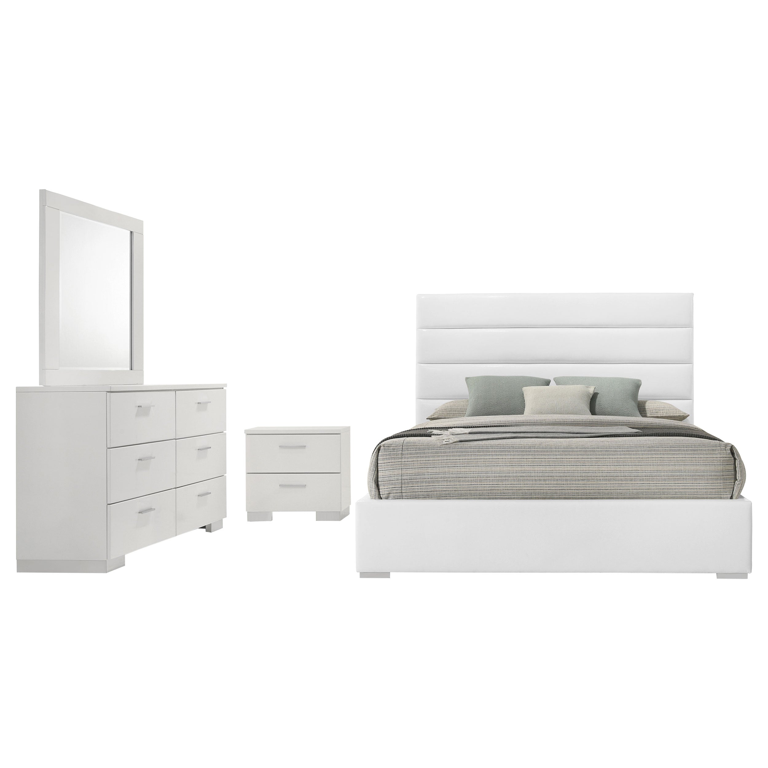 Felicity Bedroom Set White High Gloss