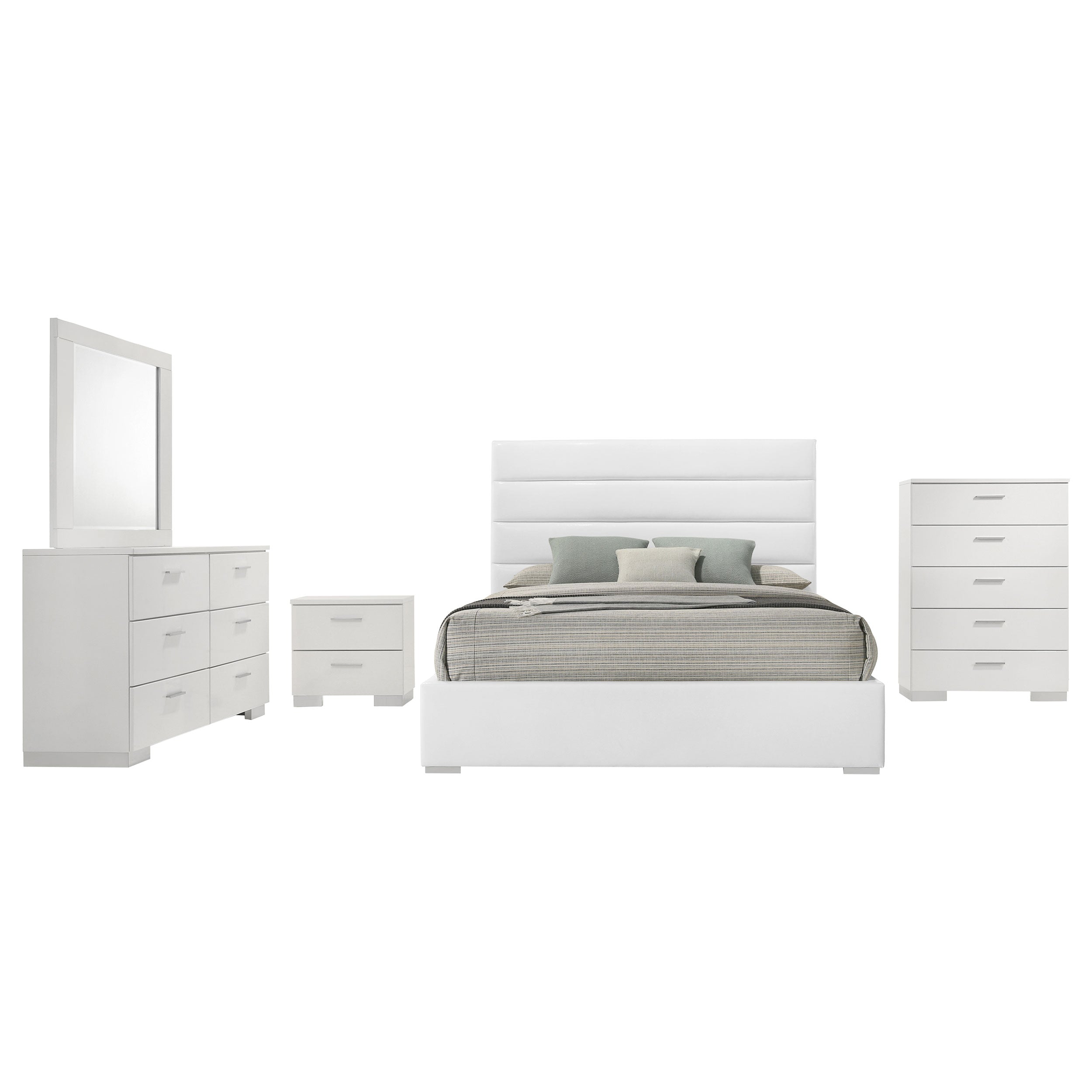 Felicity Bedroom Set White High Gloss