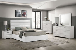 Felicity California King Bedroom Set White Gloss