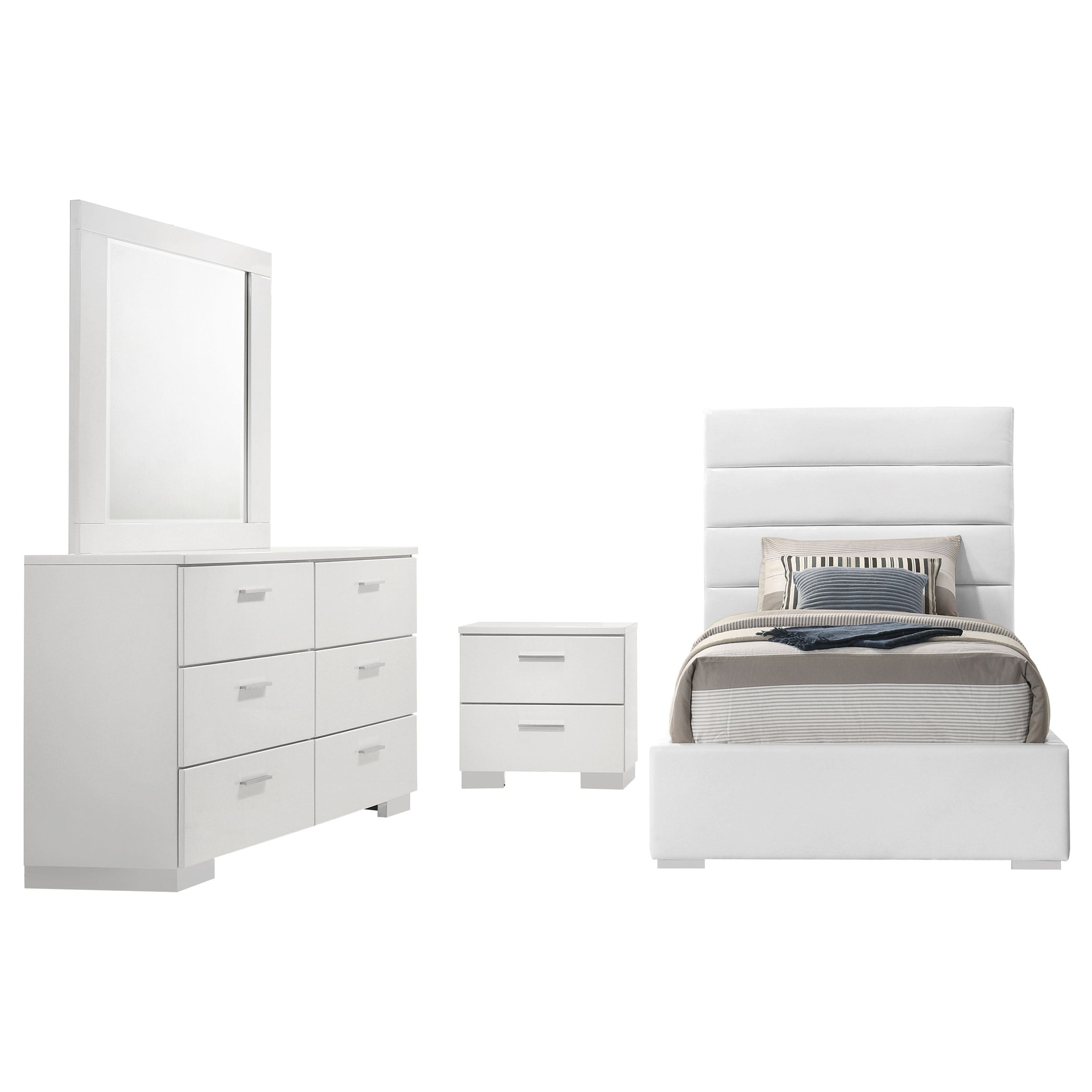 Felicity Bedroom Set White High Gloss