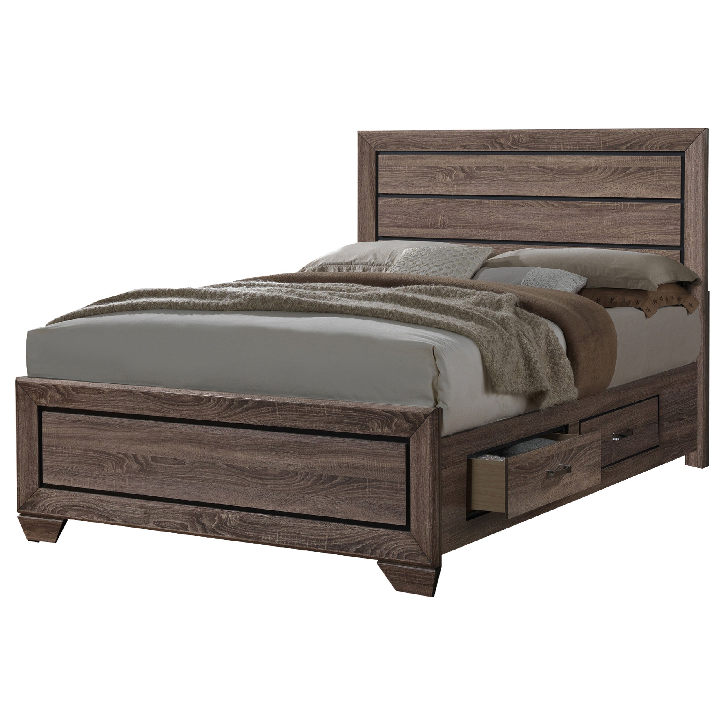 Kauffman California King Bedroom Set Dark Cocoa