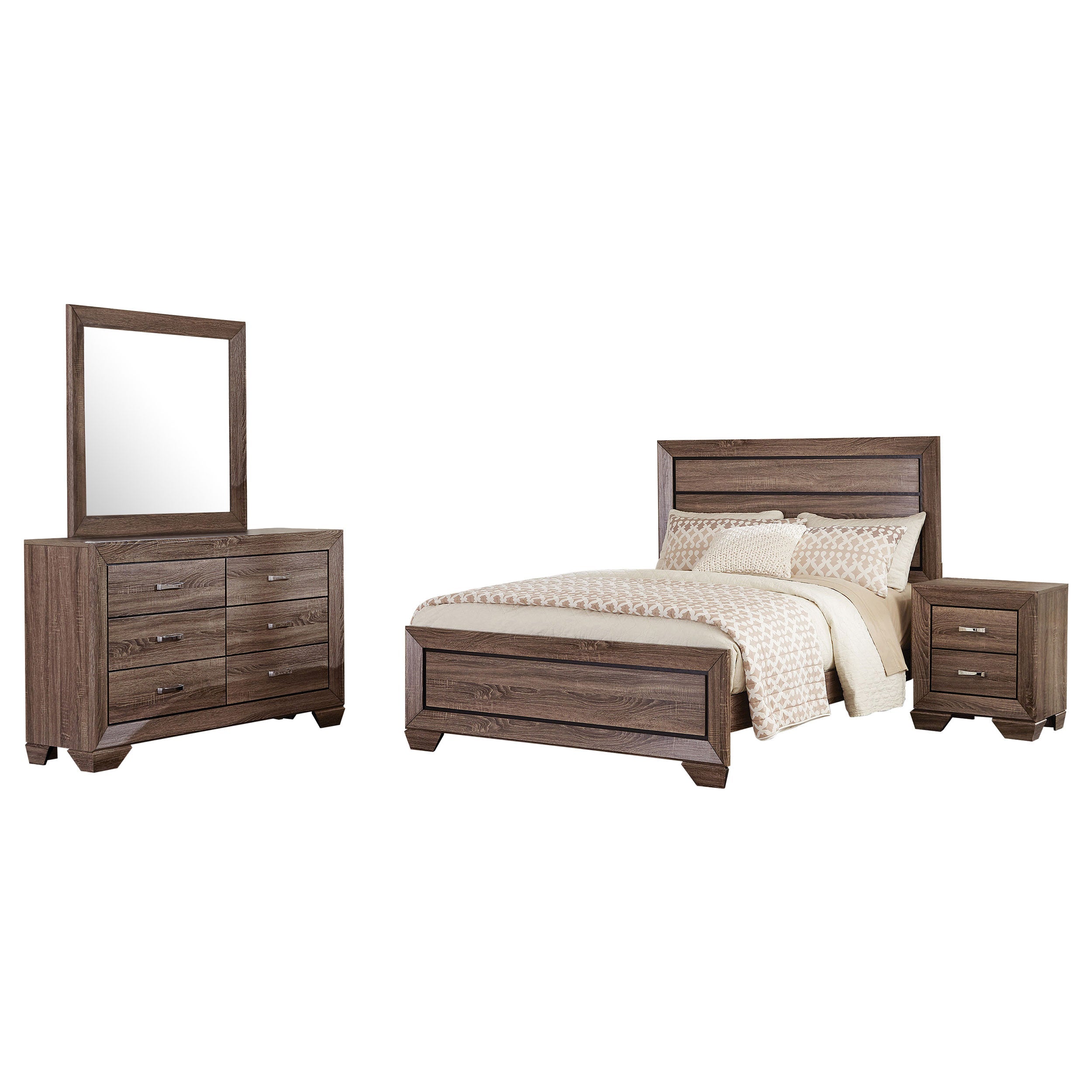 Kauffman California King Bedroom Set Dark Cocoa