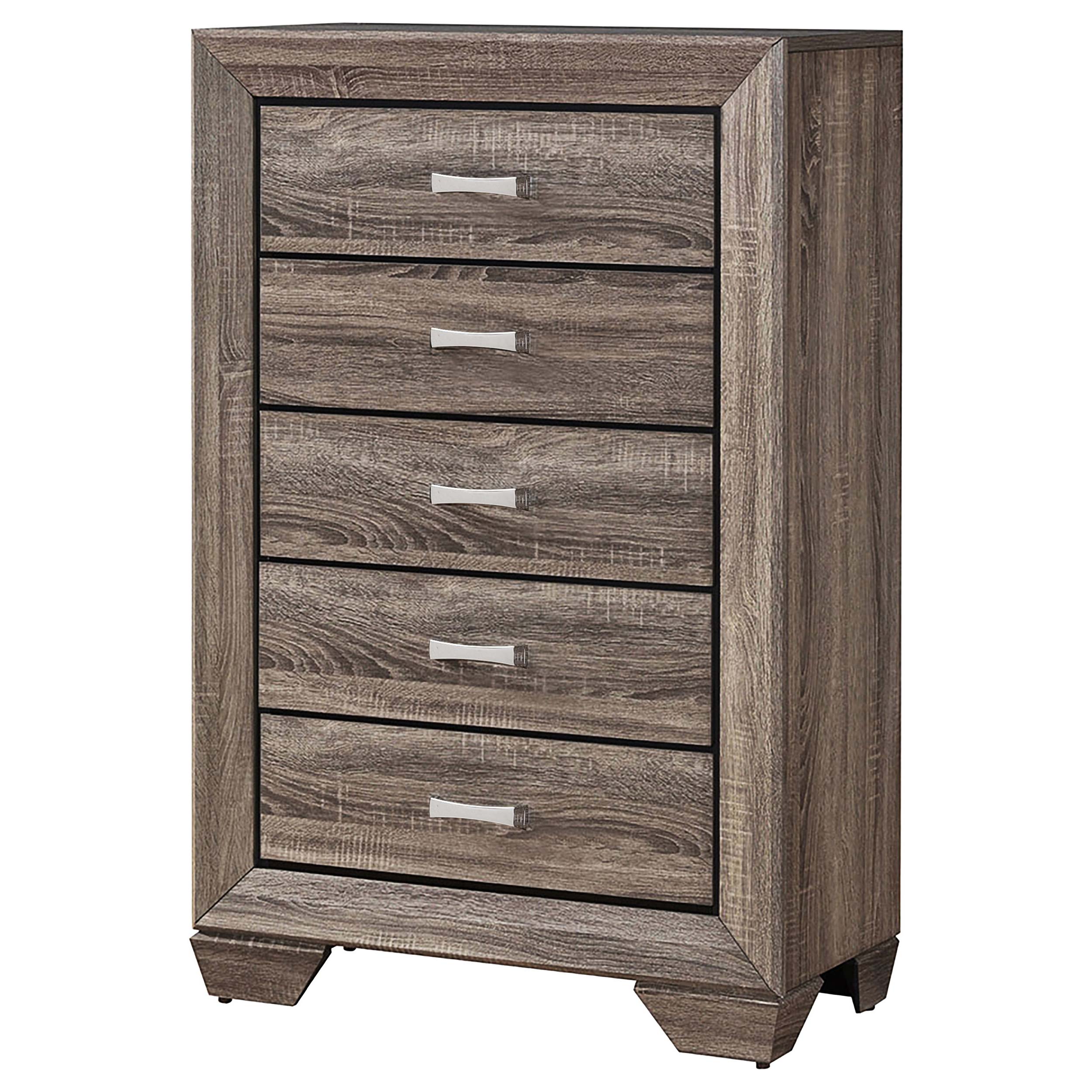 Kauffman 5-drawer Bedroom Chest Dark Cocoa