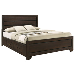 Kauffman Wood California King Panel Bed Dark Cocoa