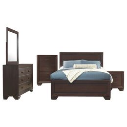 Kauffman California King Bedroom Set Dark Cocoa
