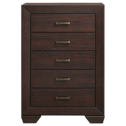 Kauffman 5-drawer Bedroom Chest Dark Cocoa
