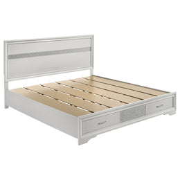 Miranda 51-inch Wood California King Storage Panel Bed Black