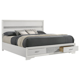 Miranda 51-inch Wood California King Storage Panel Bed Black