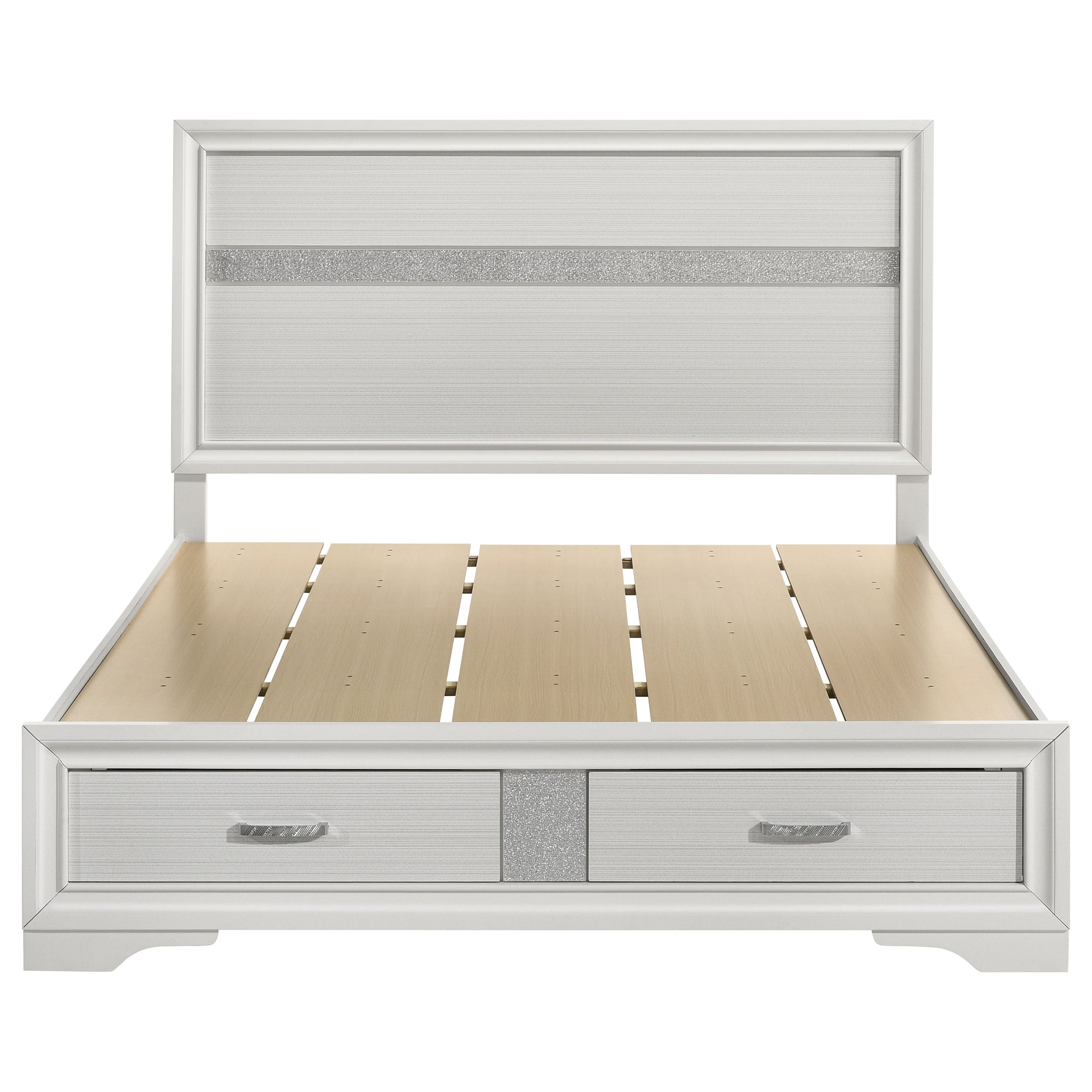 Miranda 51-inch Wood California King Storage Panel Bed Black