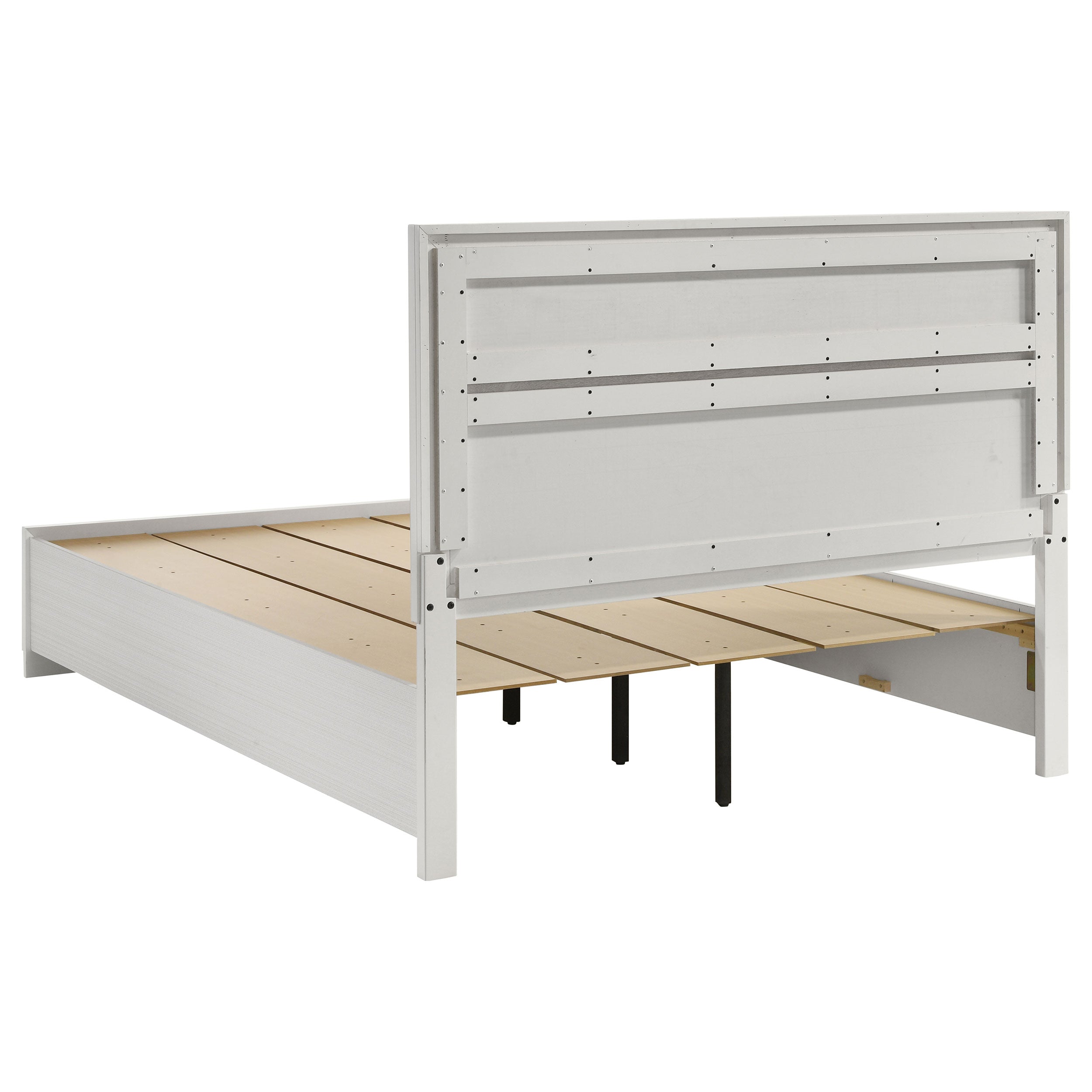 Miranda 51-inch Wood California King Storage Panel Bed Black