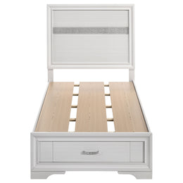 Miranda 51-inch Wood California King Storage Panel Bed Black