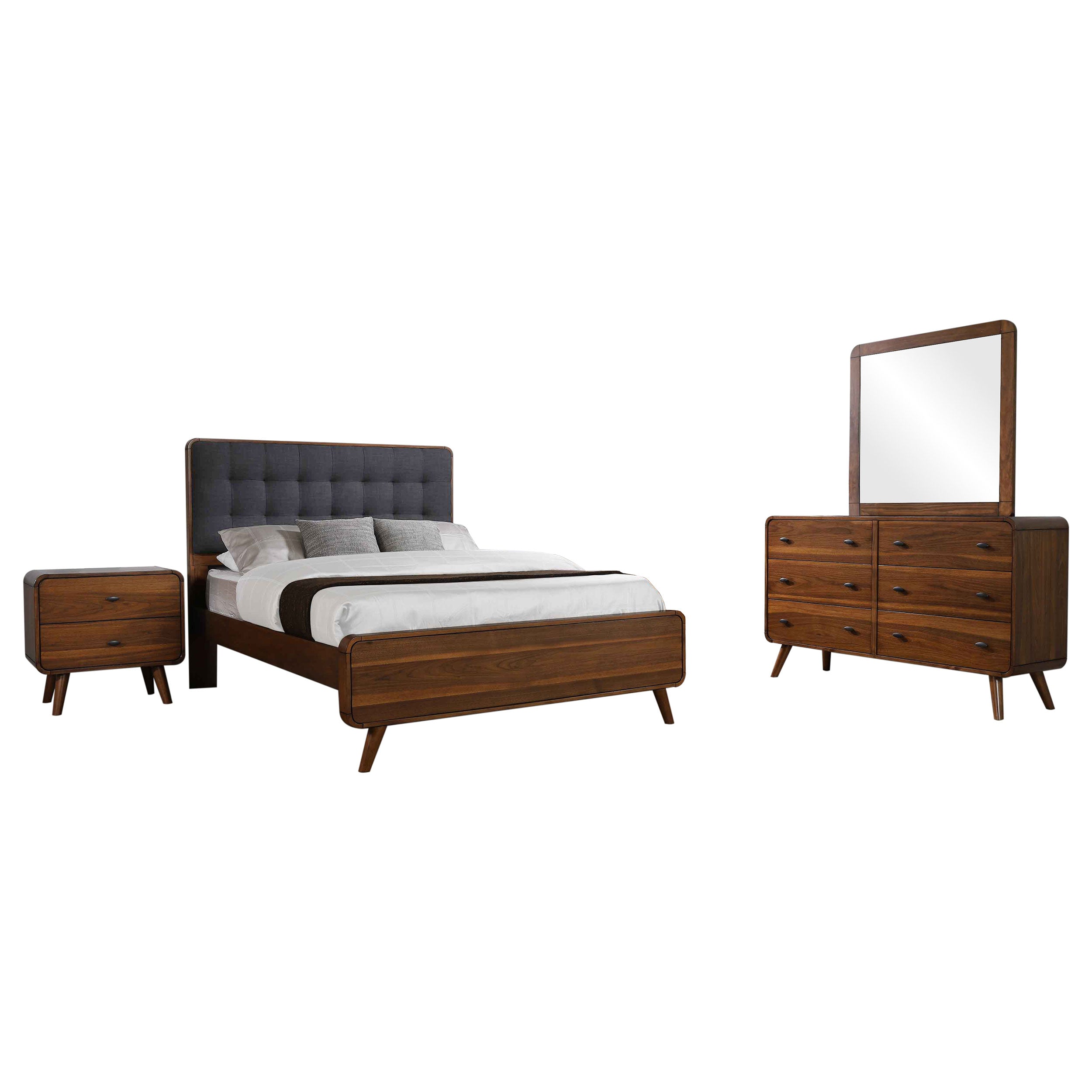 Robyn California King Bedroom Set Dark Walnut