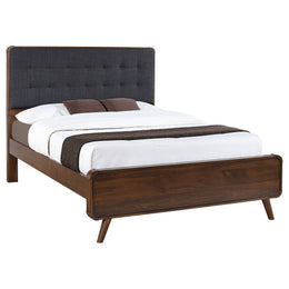 Robyn Wood California King Platform Bed Dark Walnut