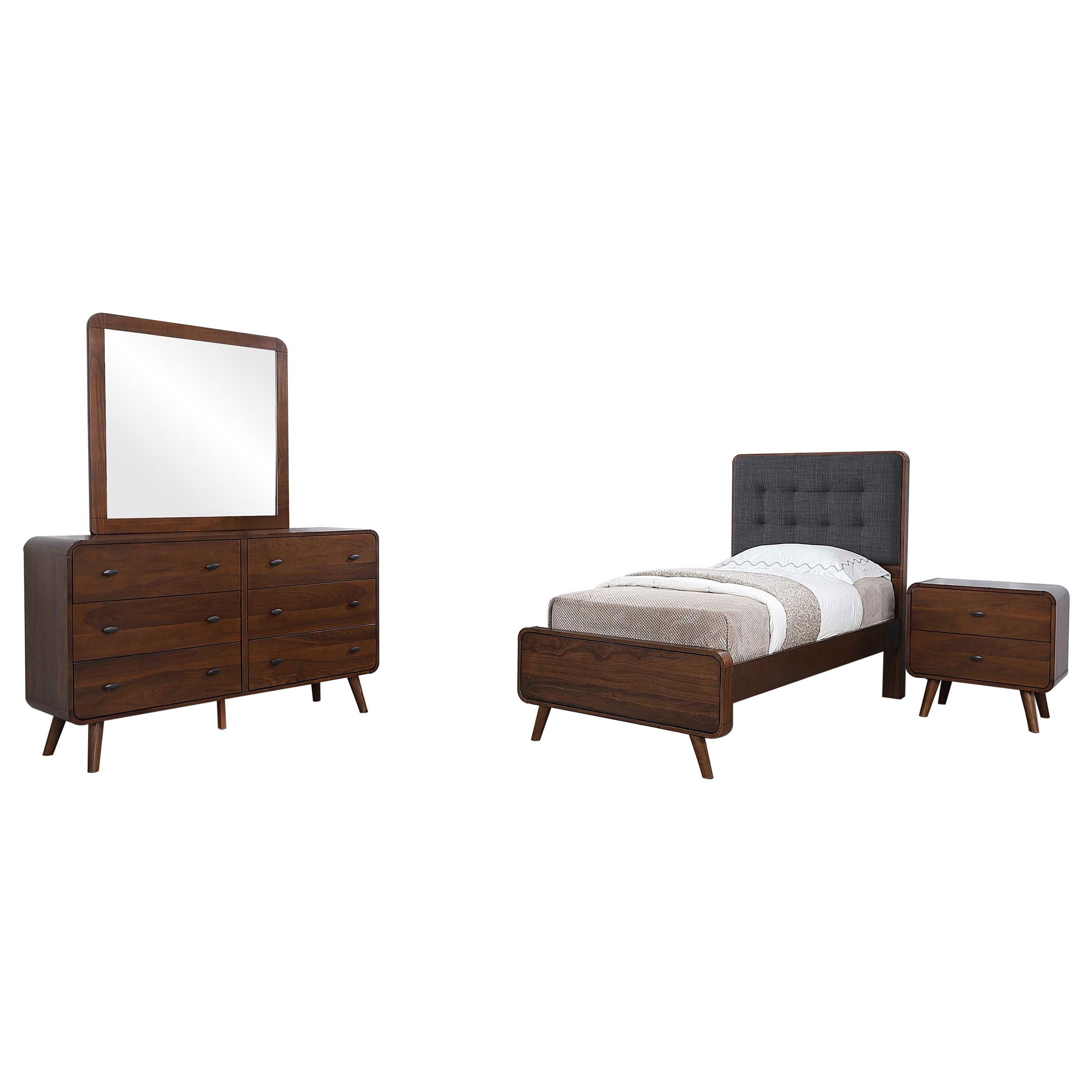 Robyn California King Bedroom Set Dark Walnut