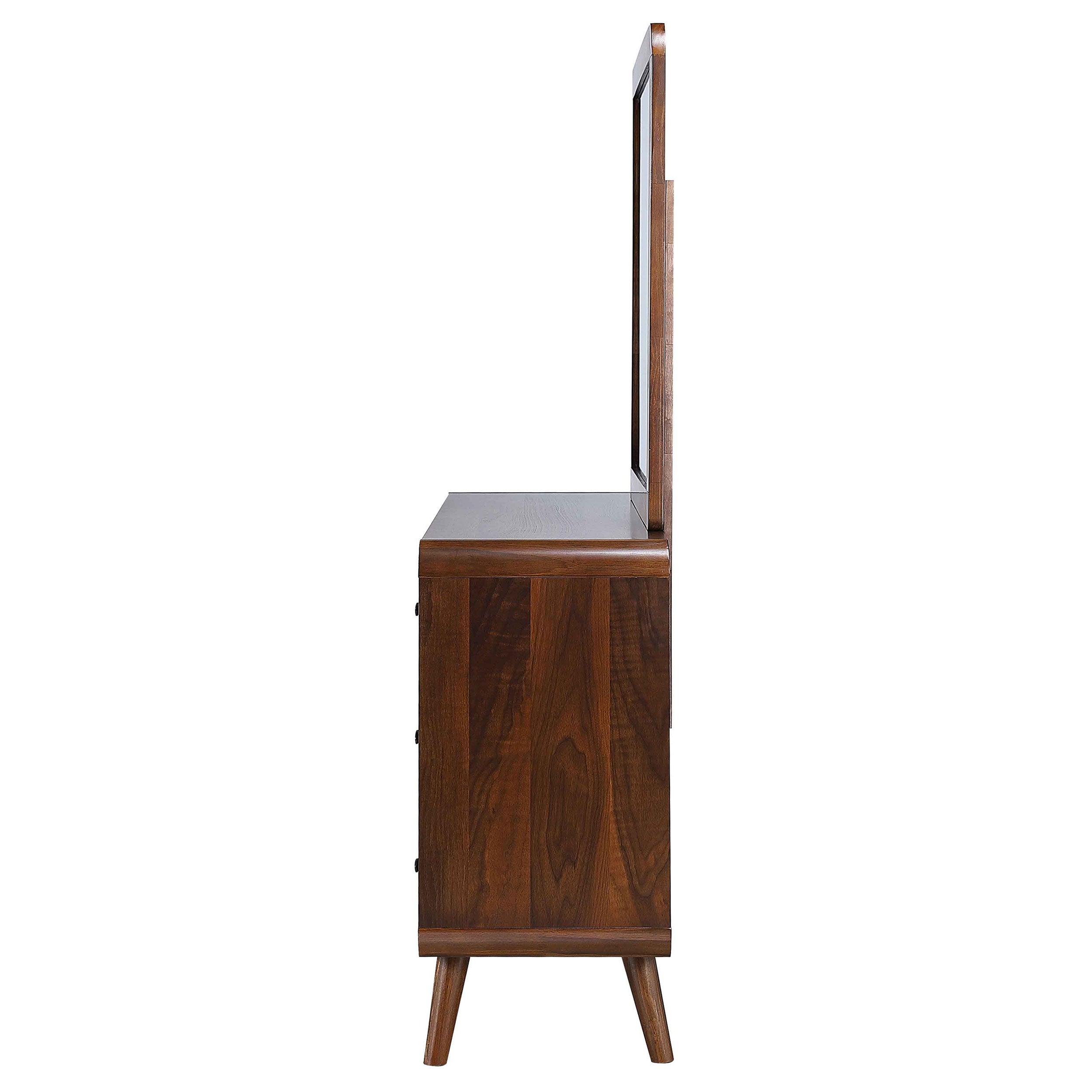 Robyn 6-drawer Bedroom Dresser and Mirror Light Ash