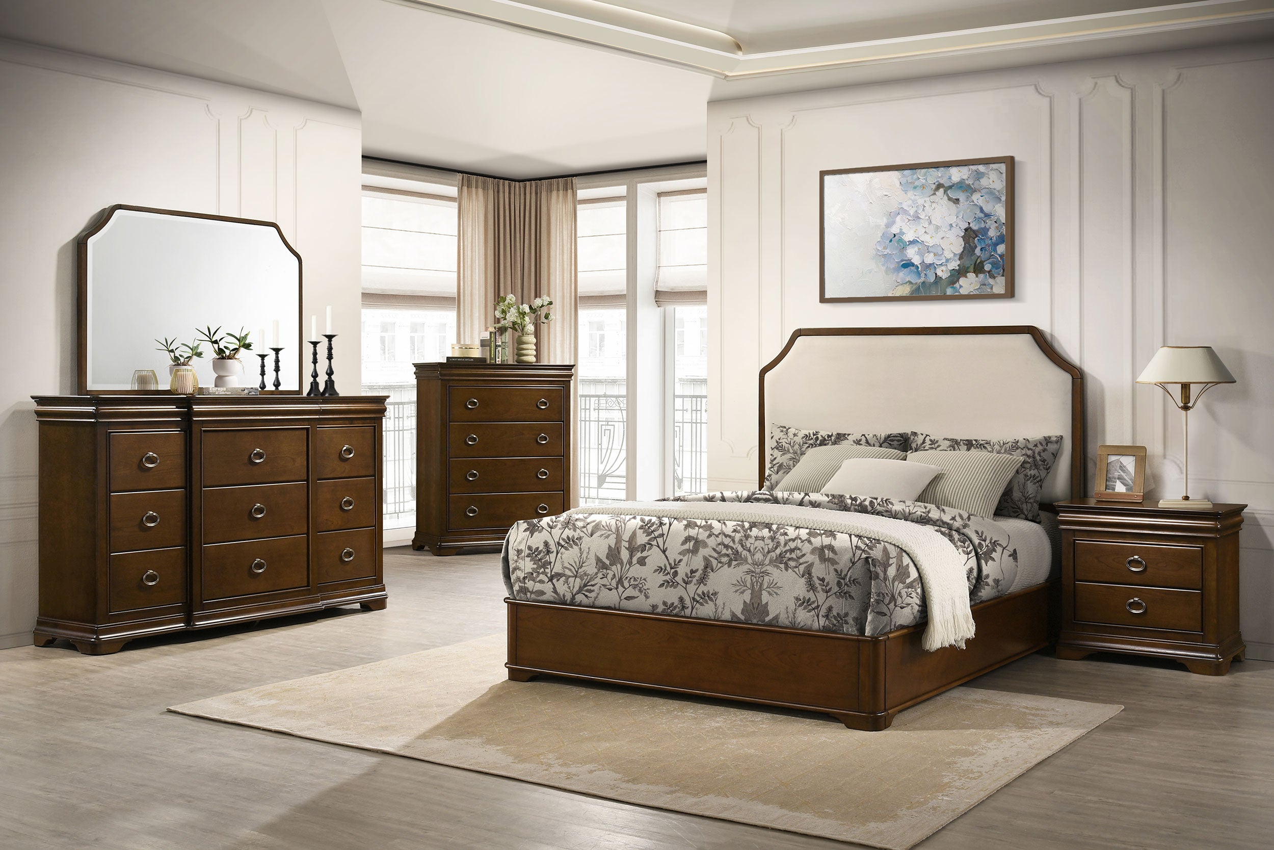 Garland 4-piece Queen Bedroom Set Brown Cherry