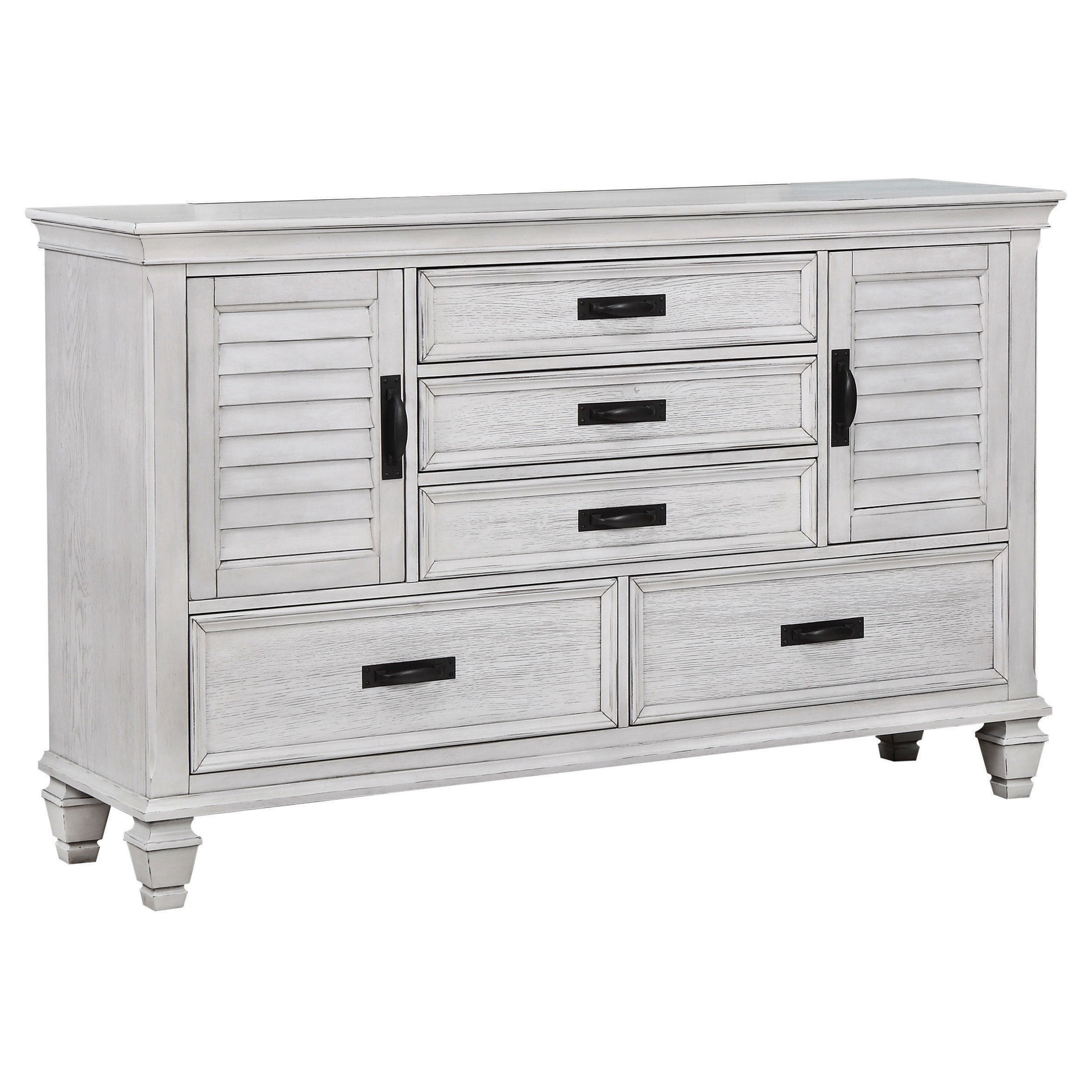Franco Bedroom Set Distressed White