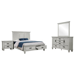 Franco Bedroom Set Distressed White