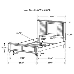 Franco Bedroom Set Distressed White