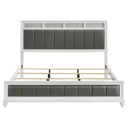 Barzini Wood Panel Bed White