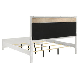 Barzini Wood Panel Bed White