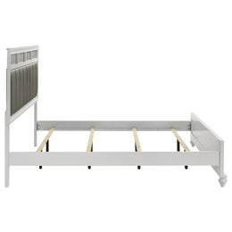 Barzini Wood Panel Bed White
