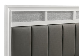 Barzini Wood Panel Bed White