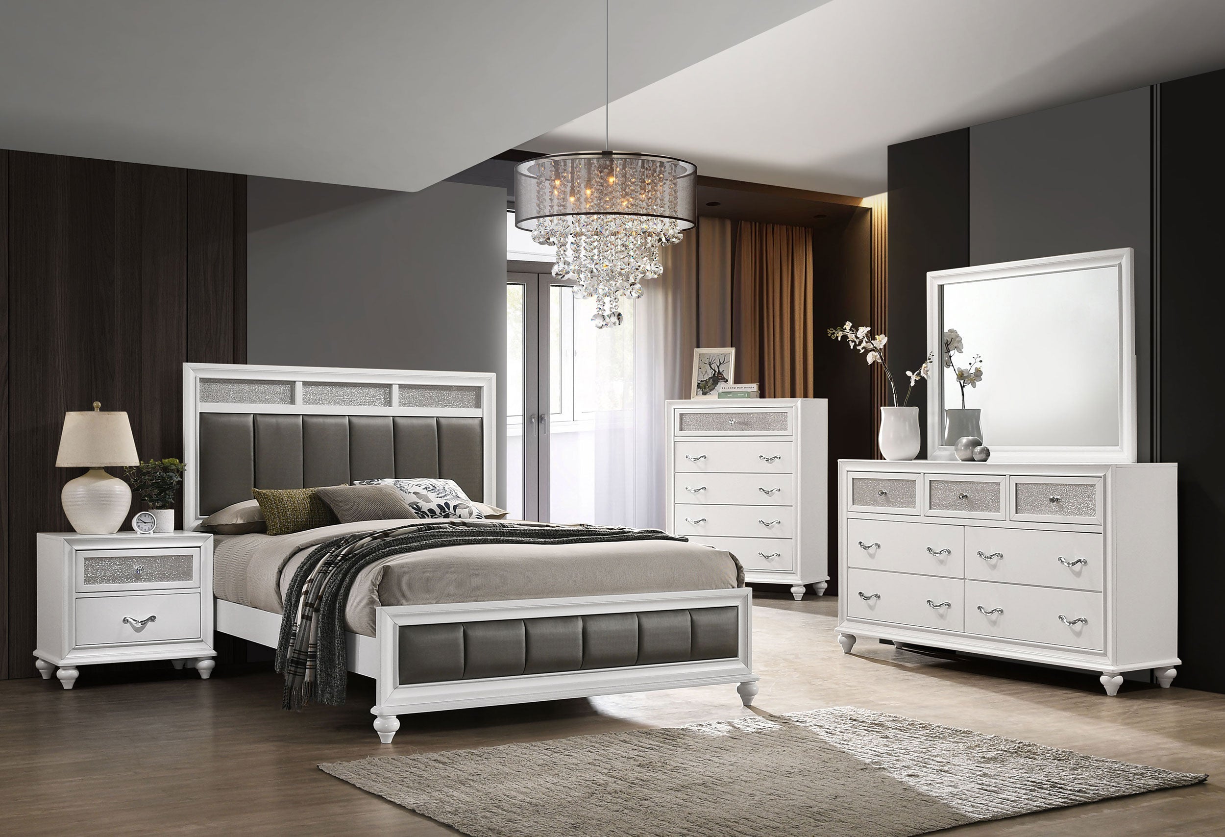 Barzini California King Bedroom Set Black