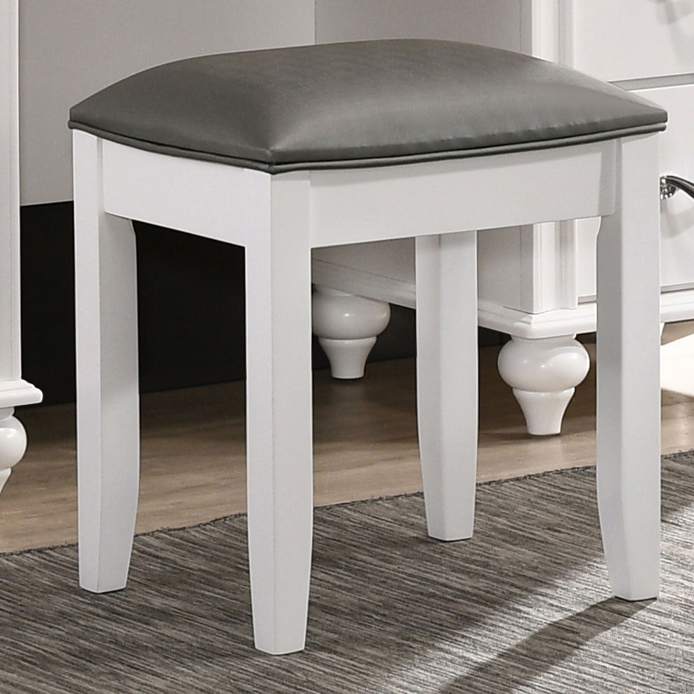 Barzini 7-drawer Vanity Set with Lighting White