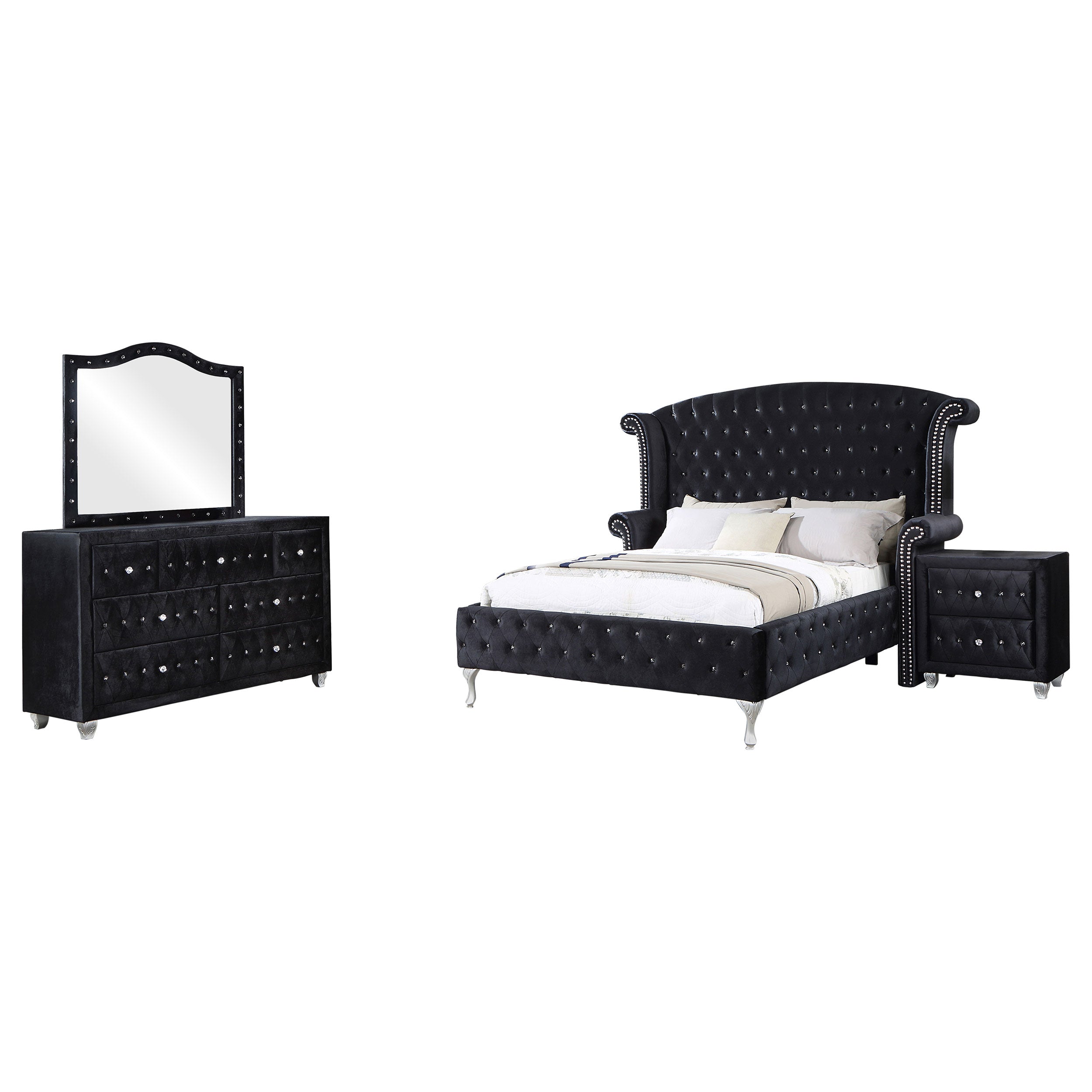 Deanna California King Bedroom Set Black
