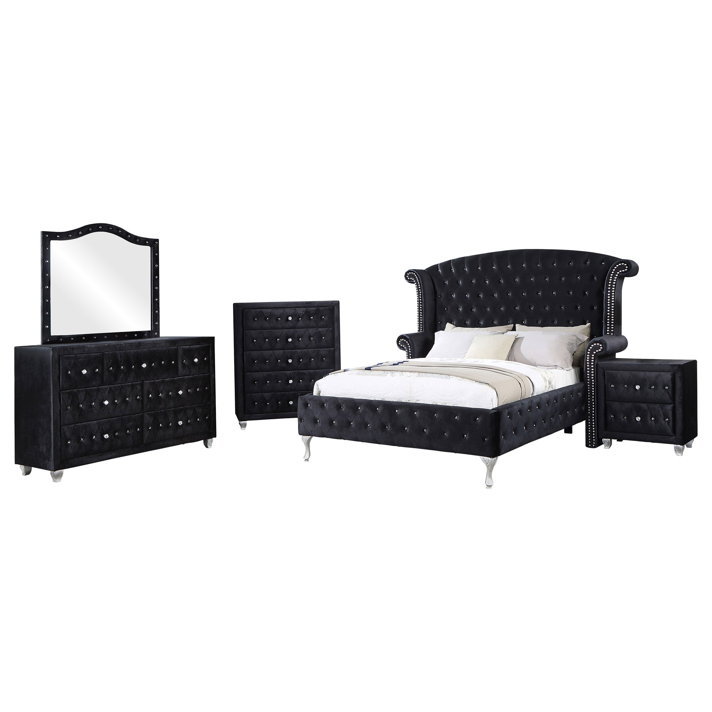 Deanna California King Bedroom Set Black