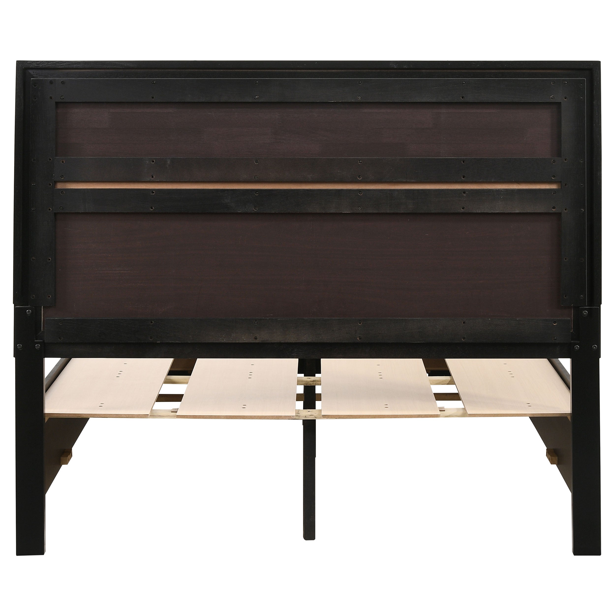 Miranda 51-inch Wood California King Storage Panel Bed Black