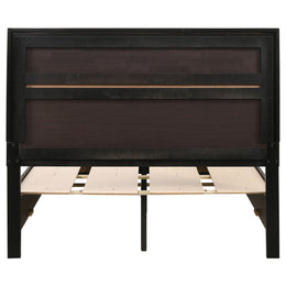 Miranda 51-inch Wood California King Storage Panel Bed Black