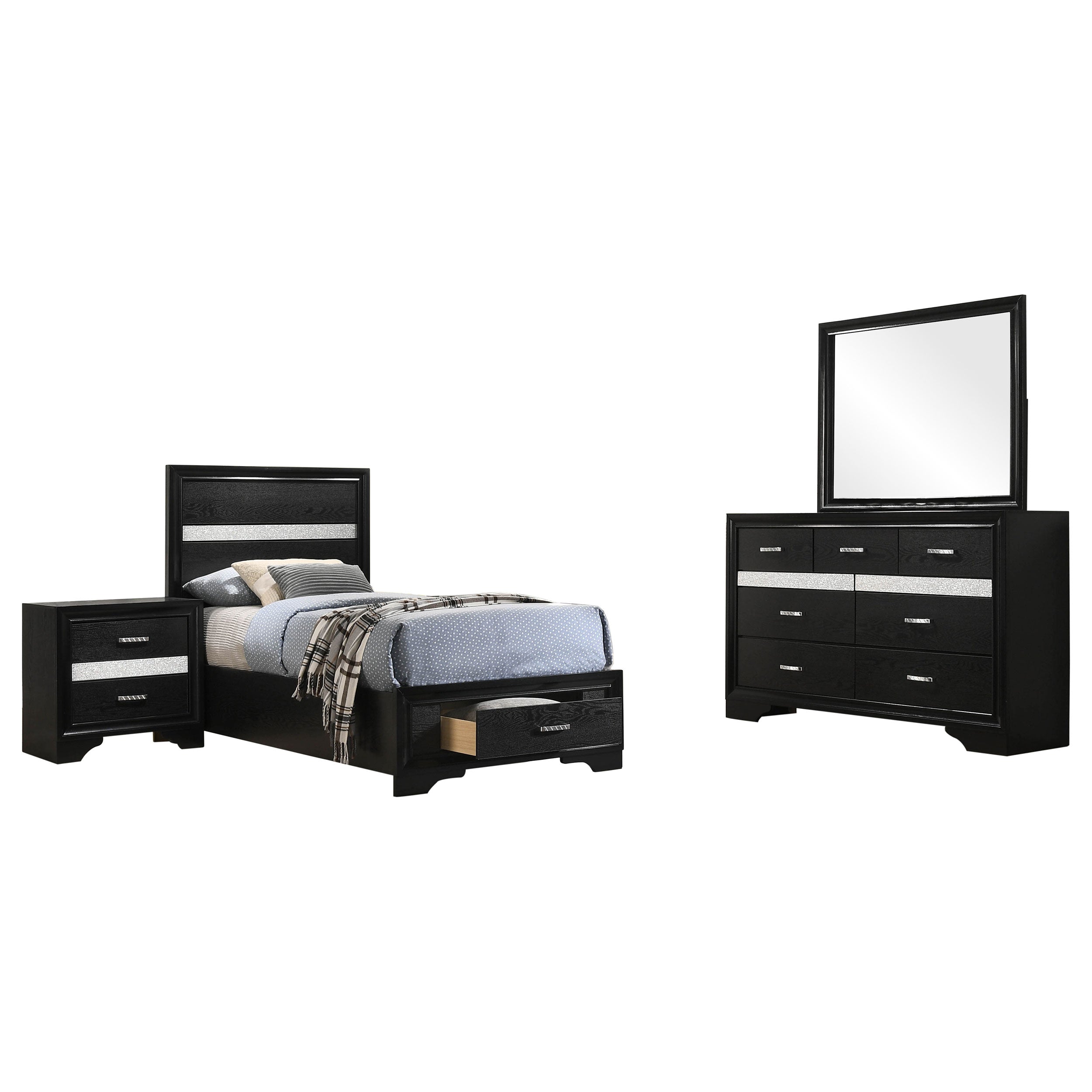 Miranda California King Bedroom Set Black