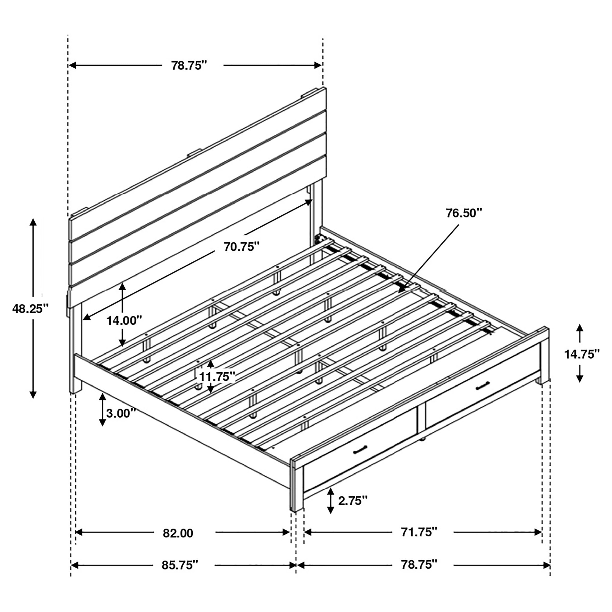 Brantford Wood Panel Bed Barrel Oak
