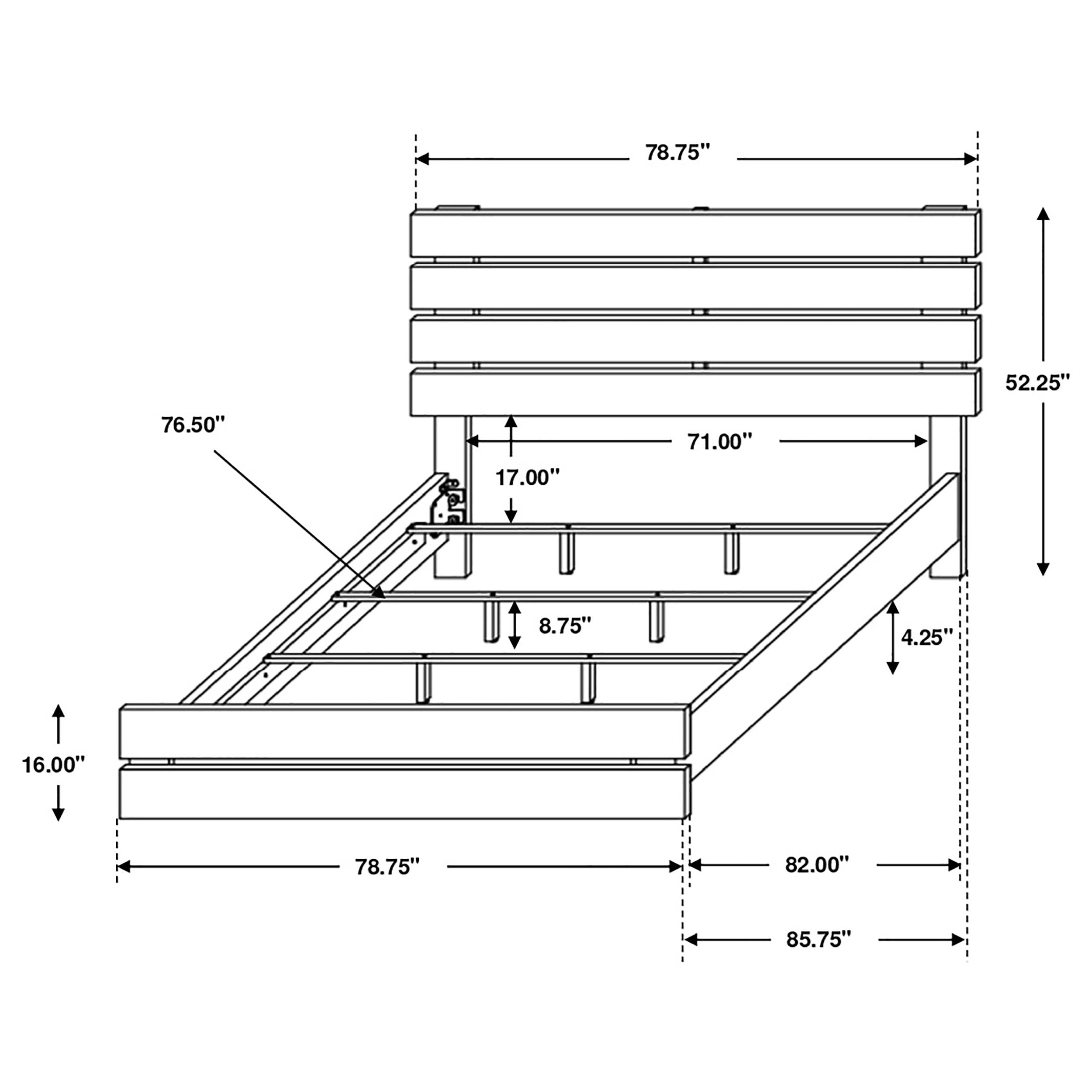 Brantford Wood Panel Bed Barrel Oak
