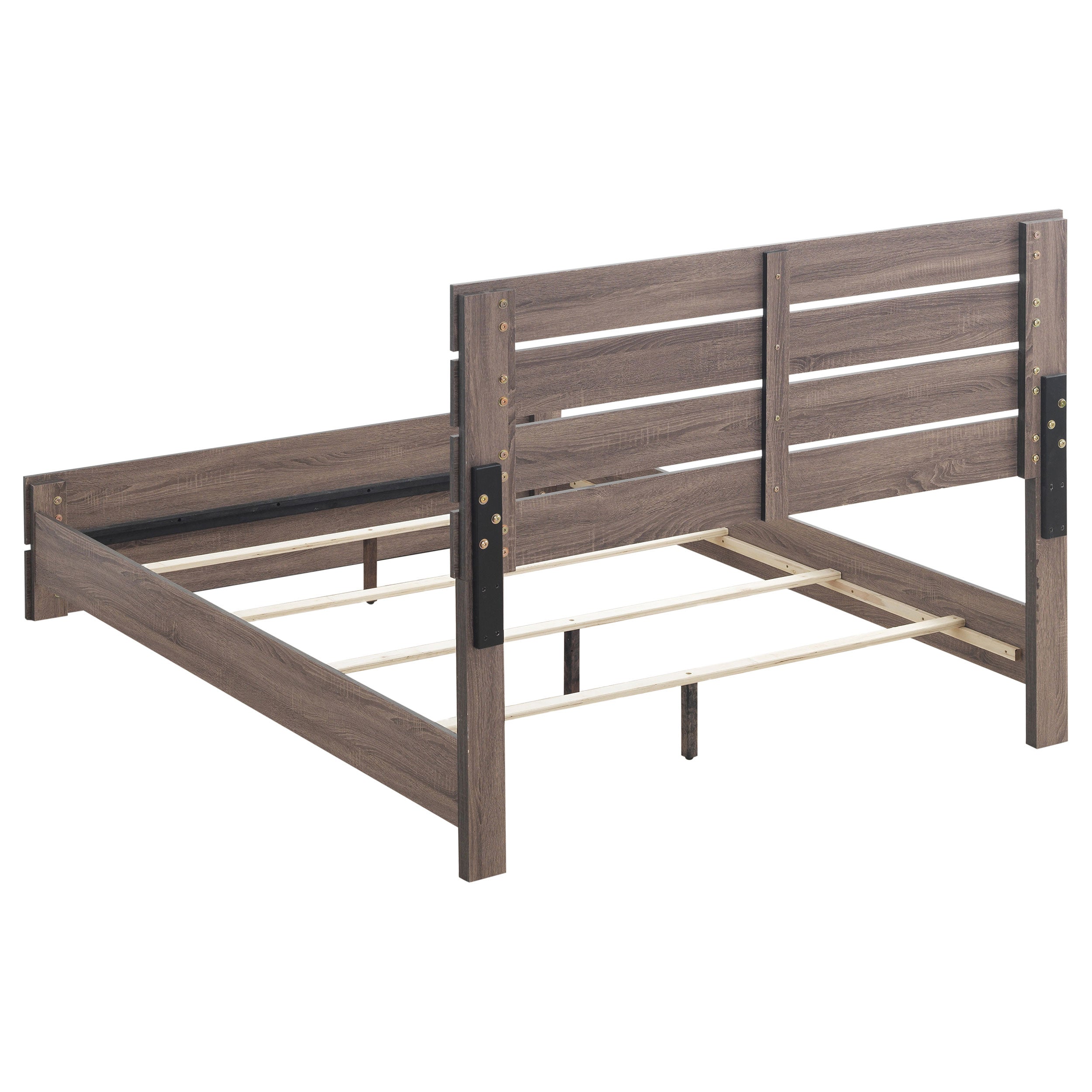 Brantford Wood Panel Bed Barrel Oak