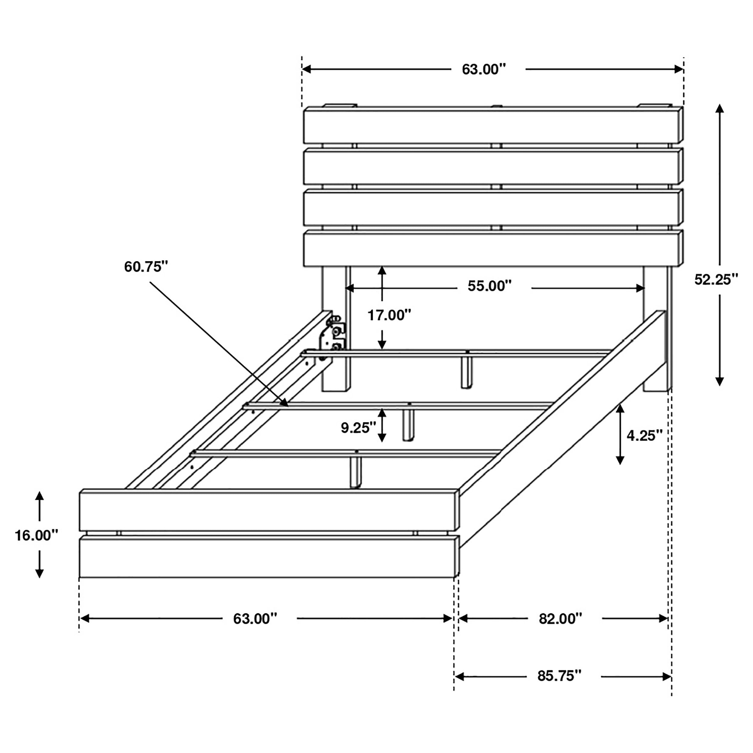 Brantford Wood Panel Bed Barrel Oak