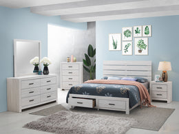 Brantford Wood Panel Bed Barrel Oak
