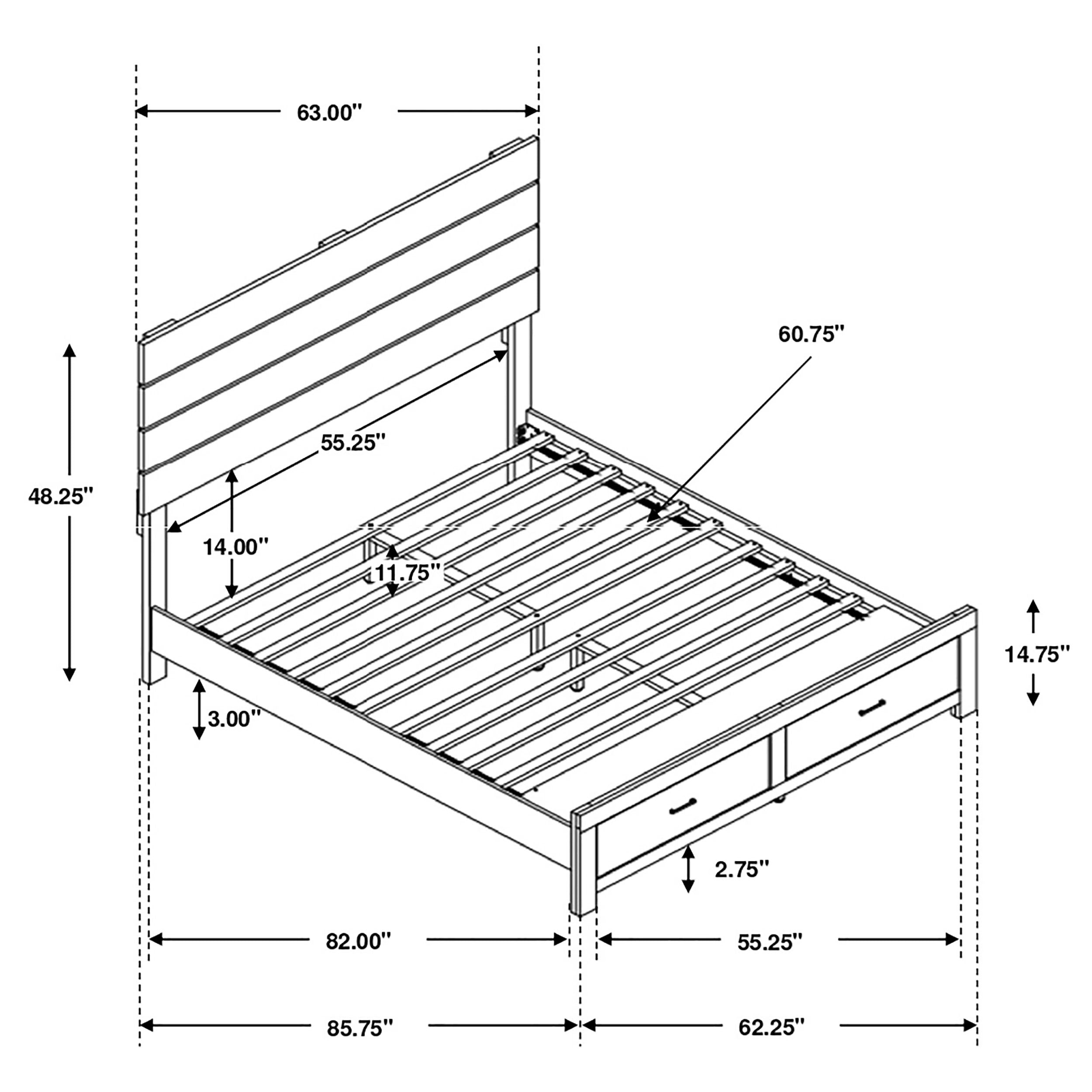 Brantford Wood Panel Bed Barrel Oak