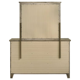 Hazlewood 6-drawer Bedroom Dresser with Mirror Vineyard Oak