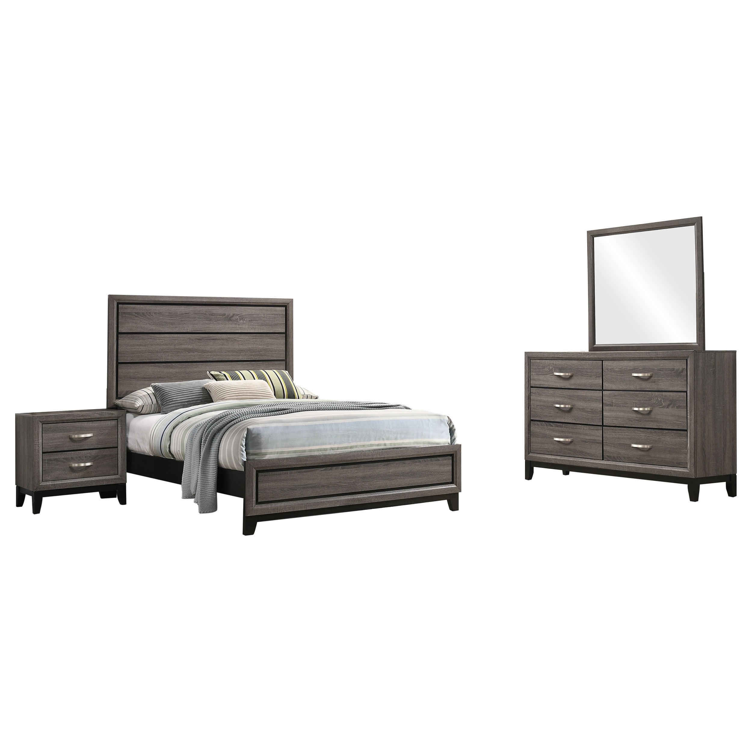 Watson California King Bedroom Set Grey Oak