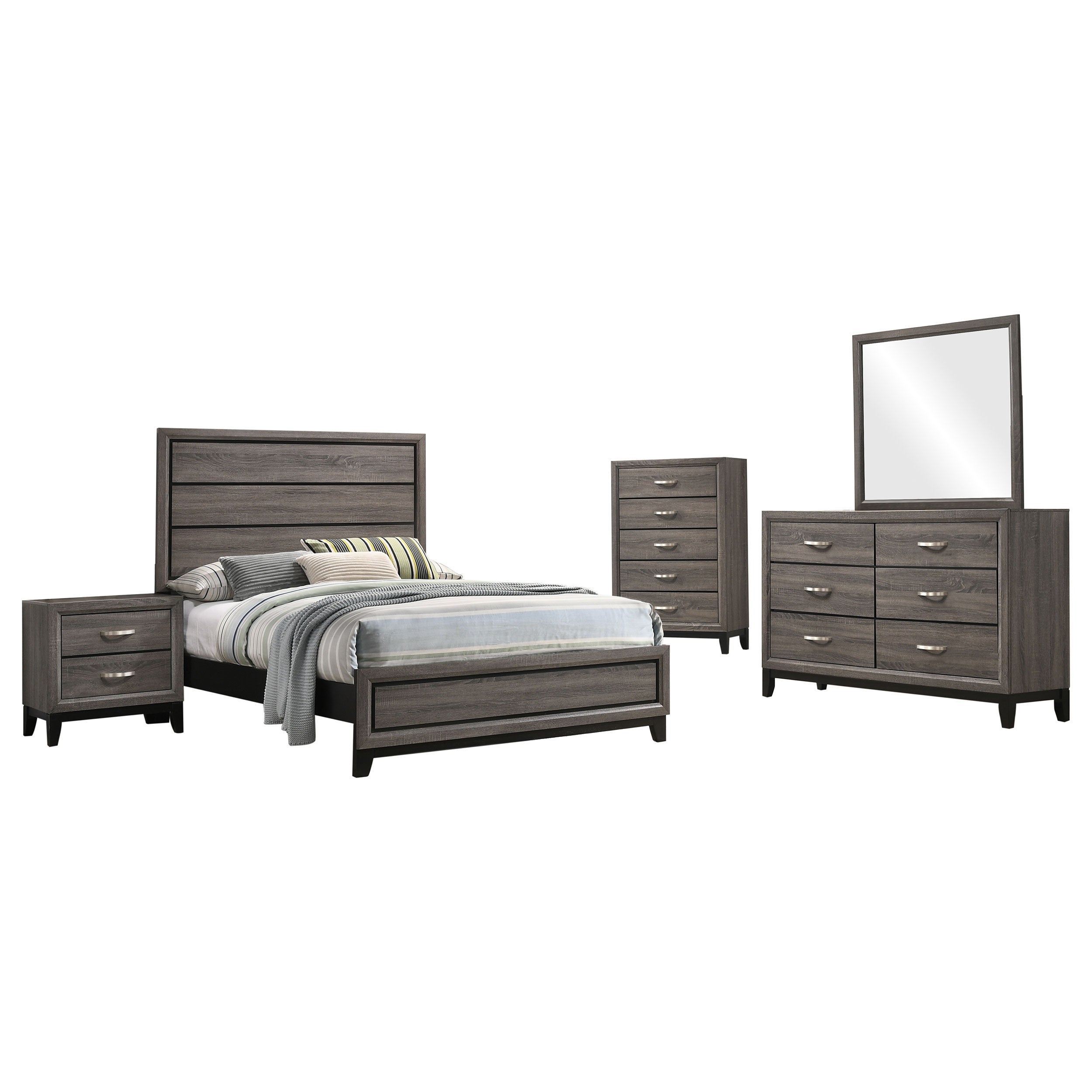Watson California King Bedroom Set Grey Oak